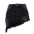 Short Wear Irregular Jeans With holes denim skirt