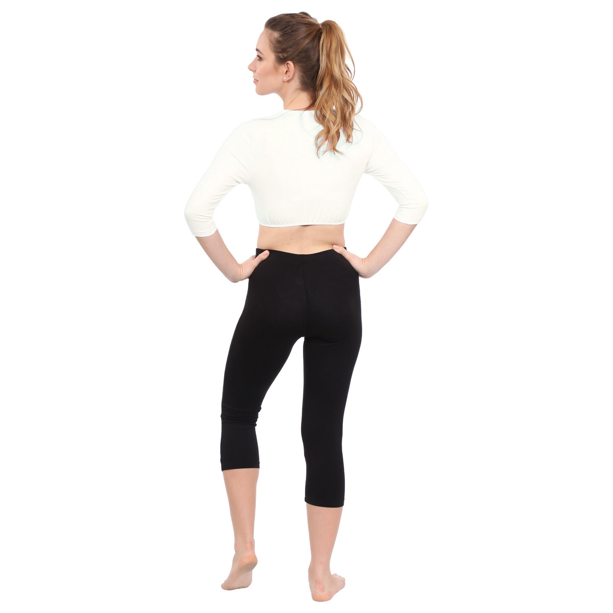 Modest Neck Cropped Layering Shirt