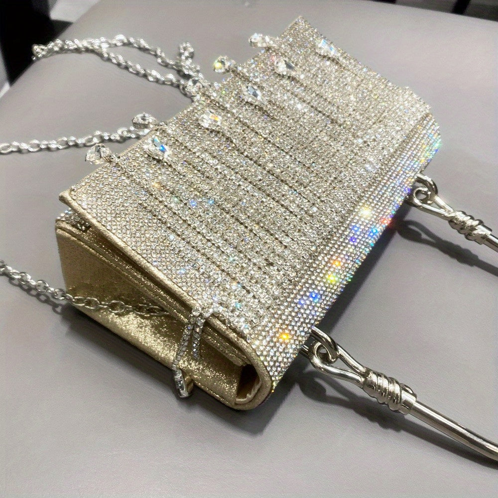 Rhinestone Designer Chain Bag