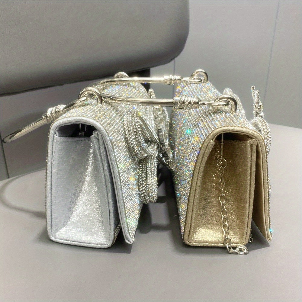 Rhinestone Designer Chain Bag