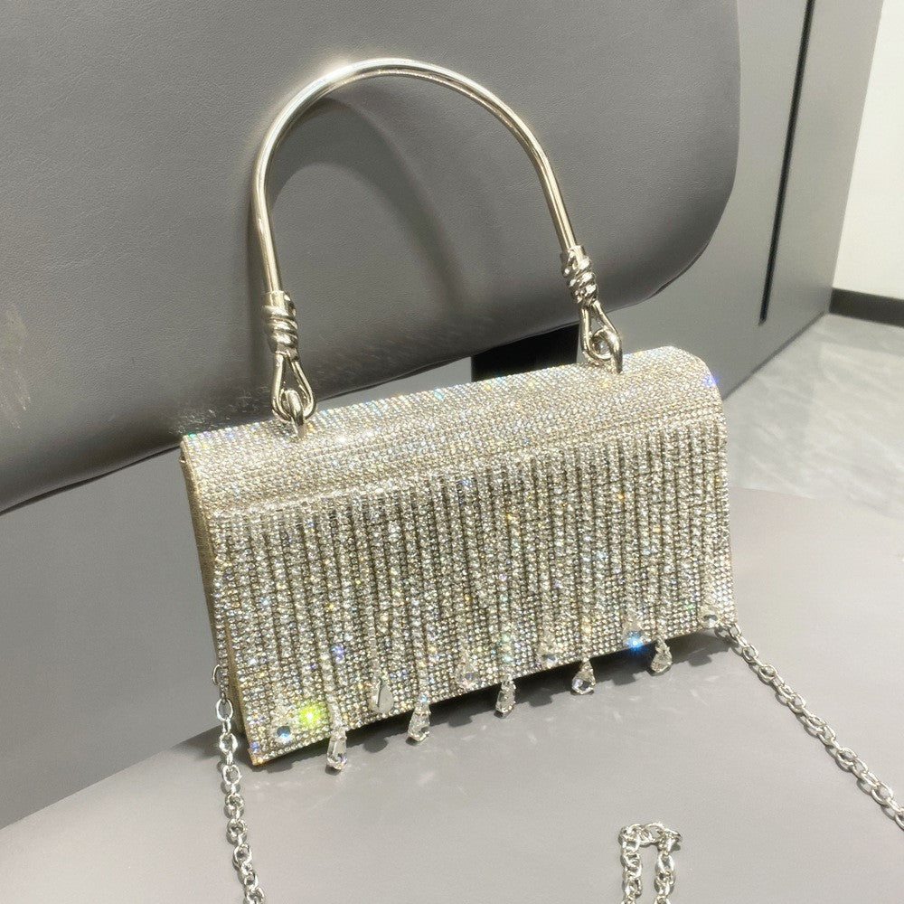 Rhinestone Designer Chain Bag