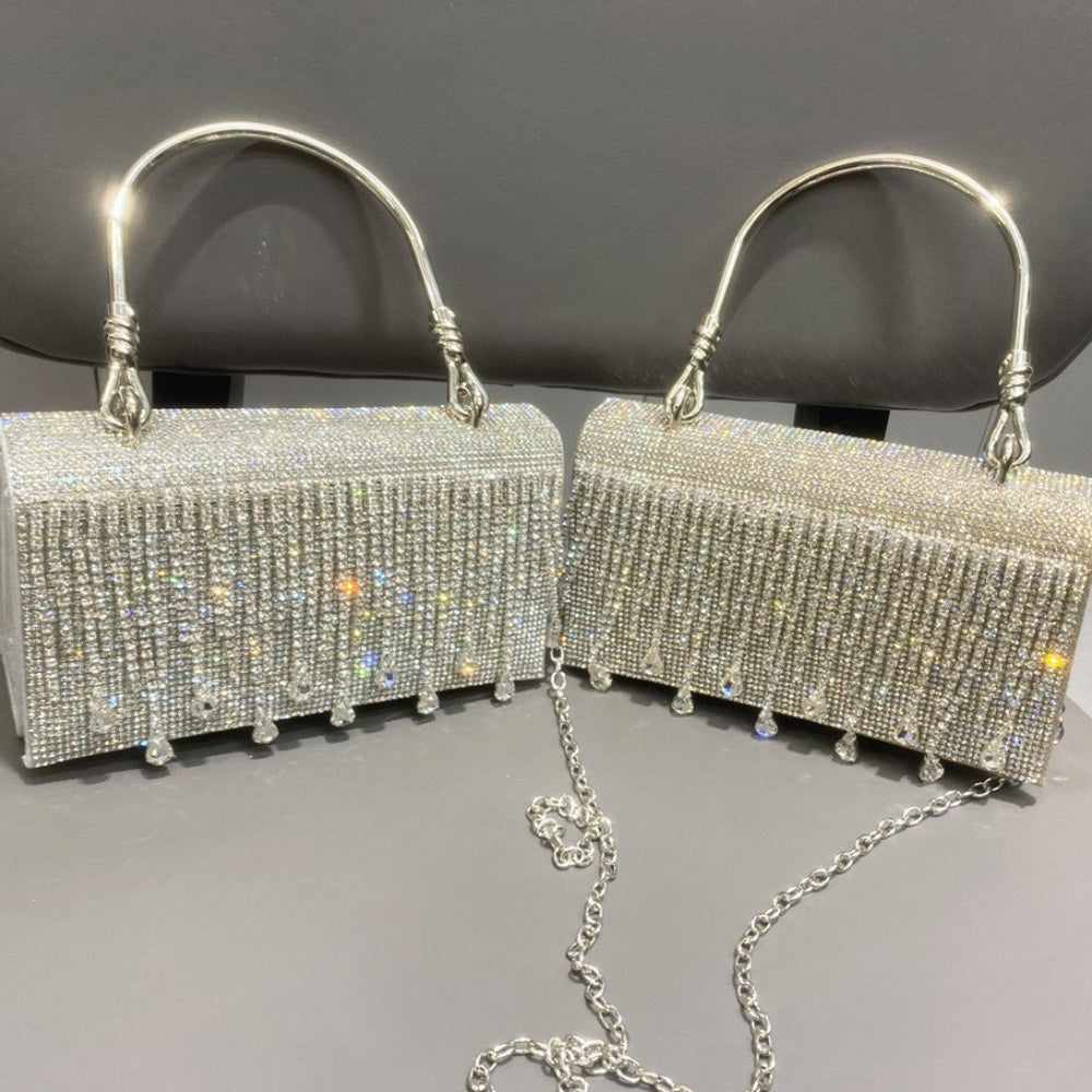 Rhinestone Designer Chain Bag