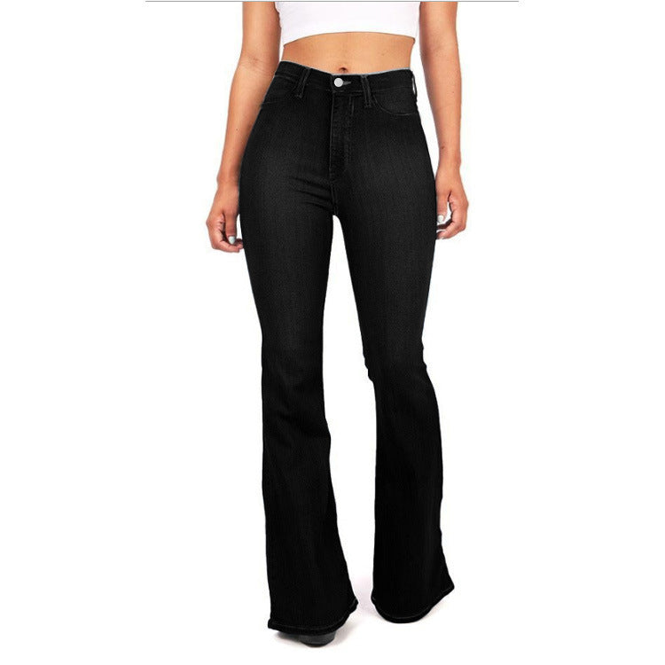 Jeans For Women Long Denim Pants Slim Bell Bottom