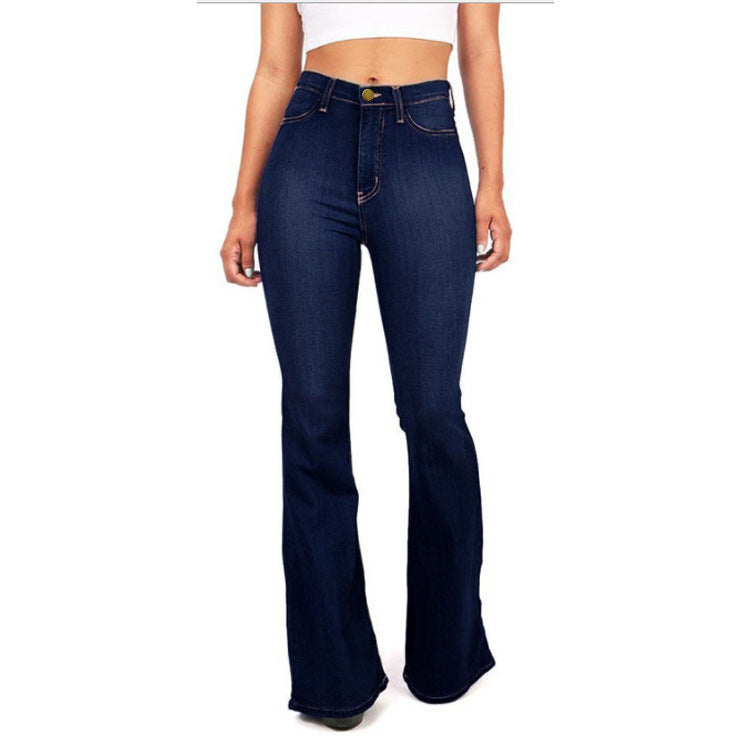 Jeans For Women Long Denim Pants Slim Bell Bottom