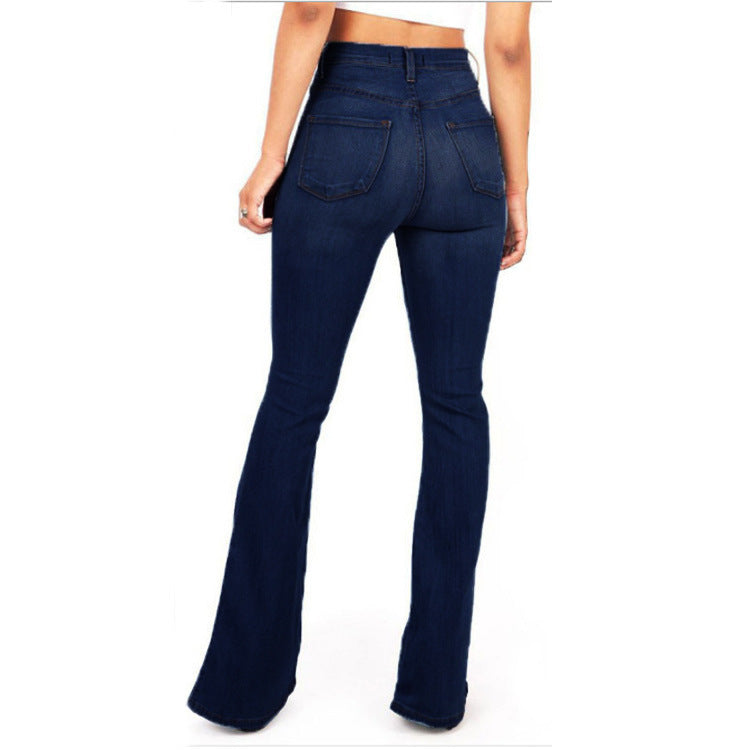 Jeans For Women Long Denim Pants Slim Bell Bottom