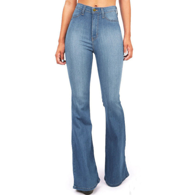 Jeans For Women Long Denim Pants Slim Bell Bottom