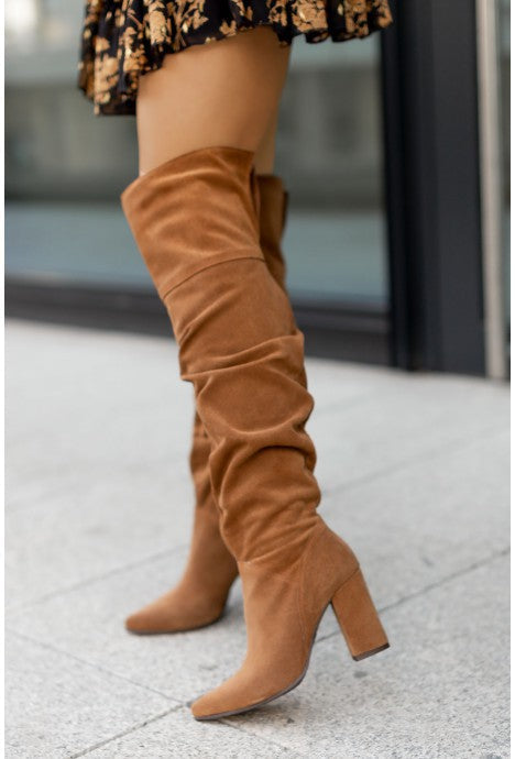 Fashion High Heel Pointed Toe Suede Women's Over-the-knee Boots