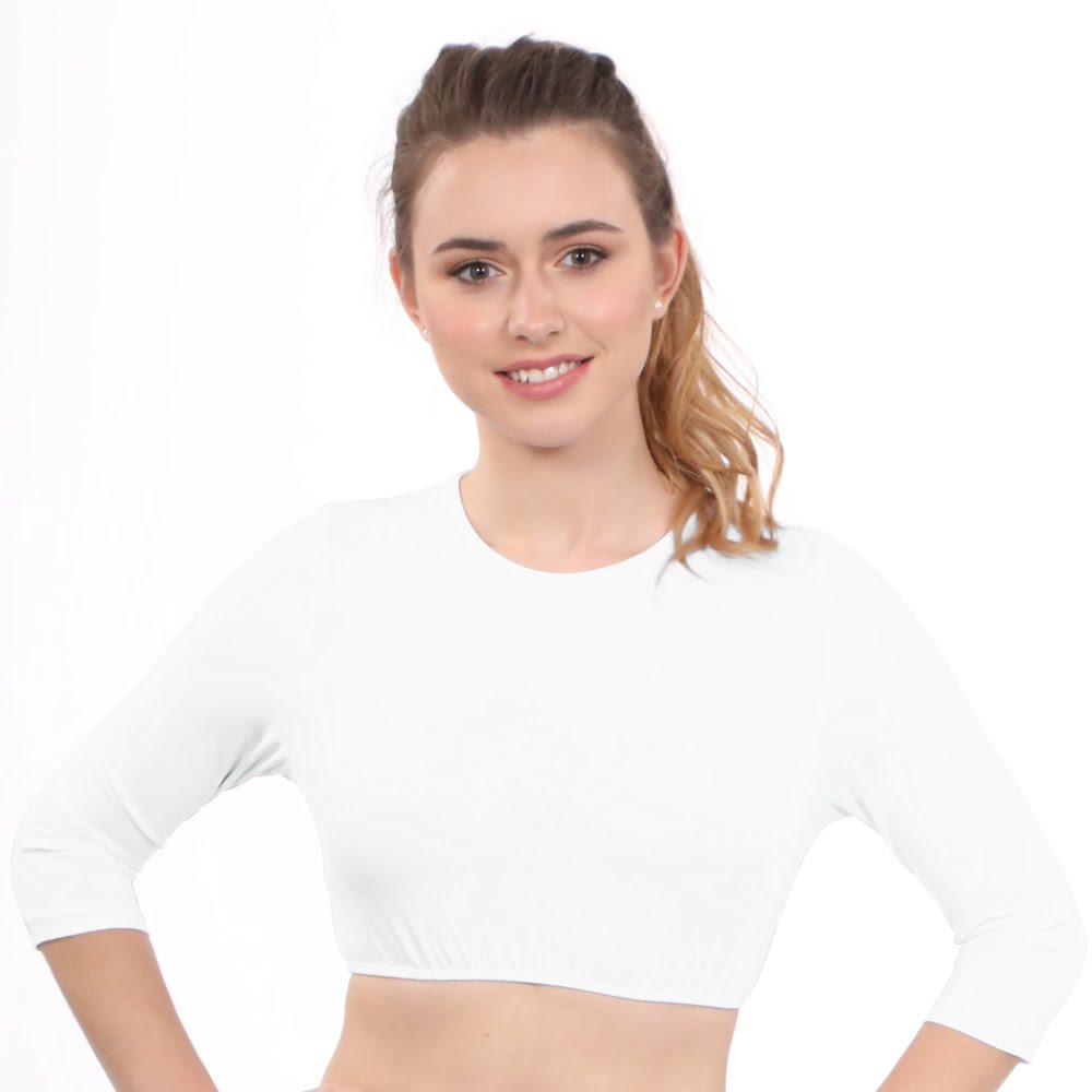 Modest Neck Cropped Layering Shirt
