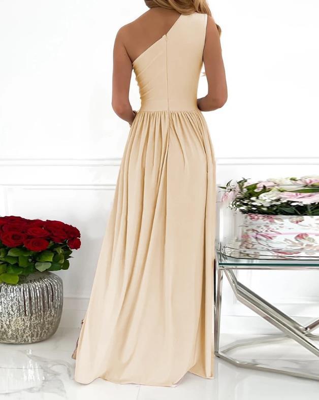 Women's One Shoulder High Split Elegant Sexy Cocktail Dress