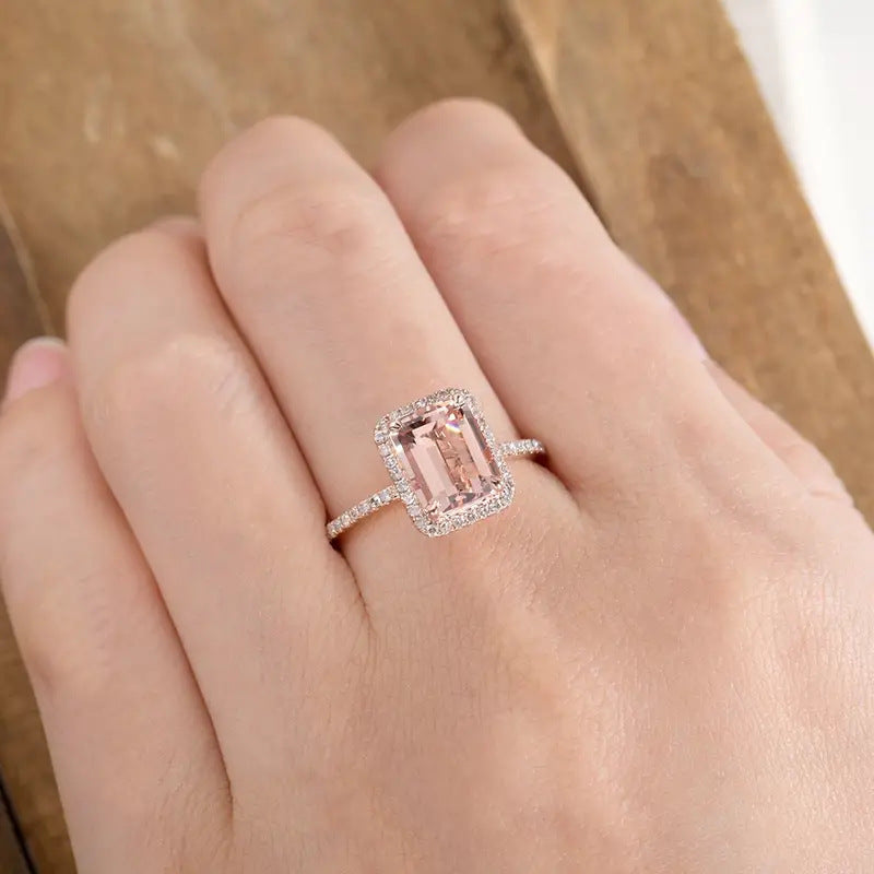 Rose Gold-Plated Womens Engagement Ring