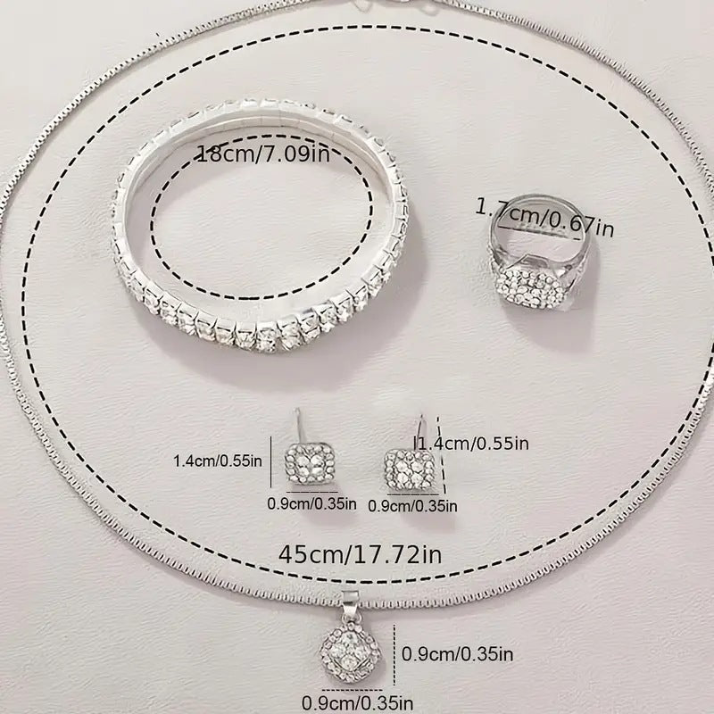 Women's Diamond Roman Quartz Watch Set
