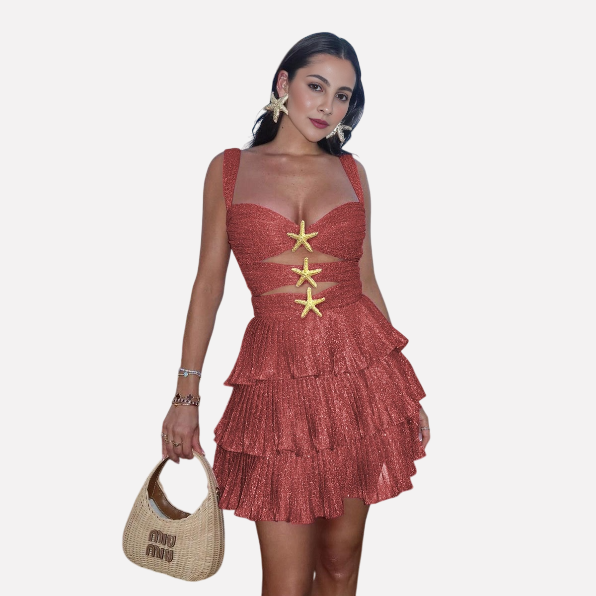 A-shaped cake skirt one-piece beach set sexy