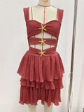 A-shaped cake skirt one-piece beach set sexy