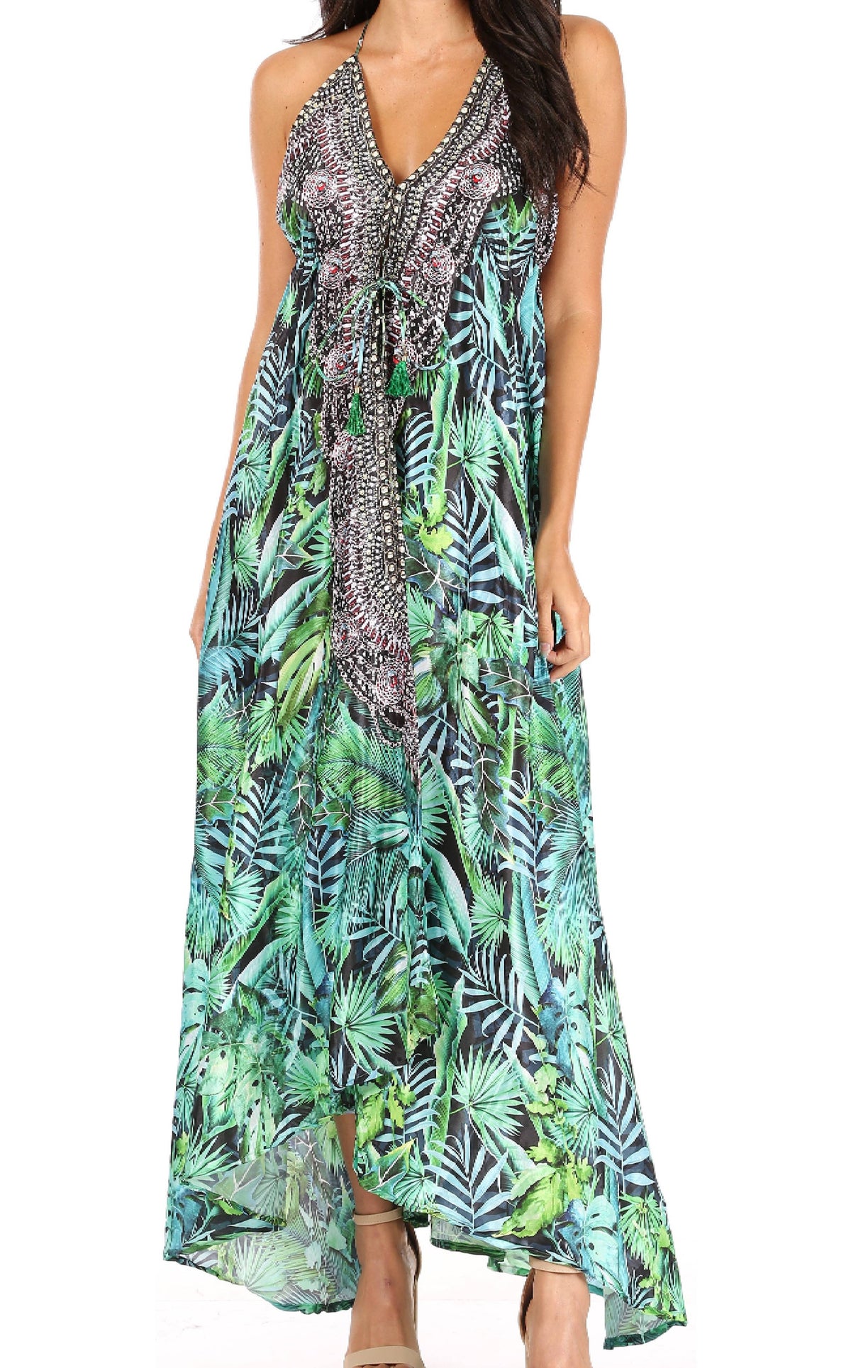 Womens Maxi High-low Halter Handkerchief Long Dress Beach Party
