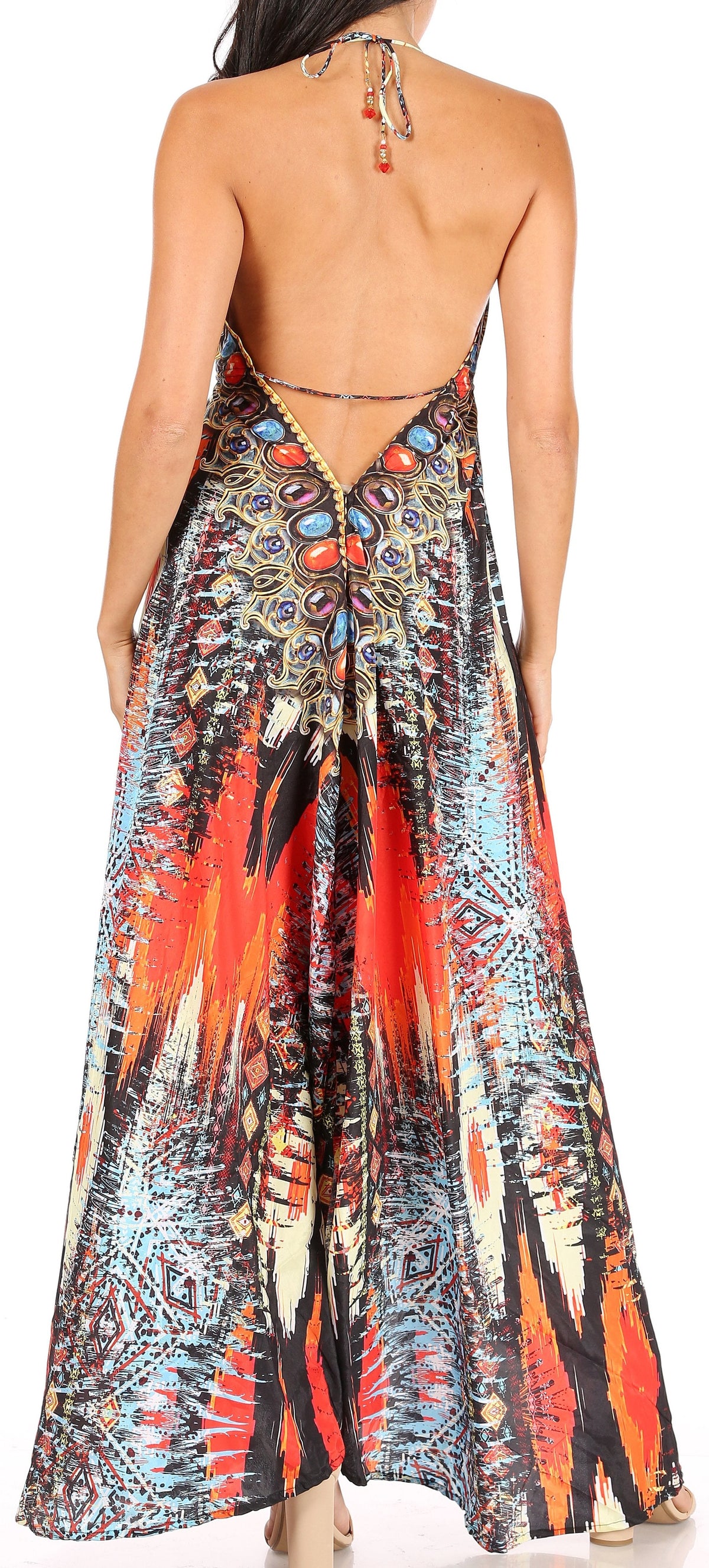 Womens Maxi High-low Halter Handkerchief Long Dress Beach Party