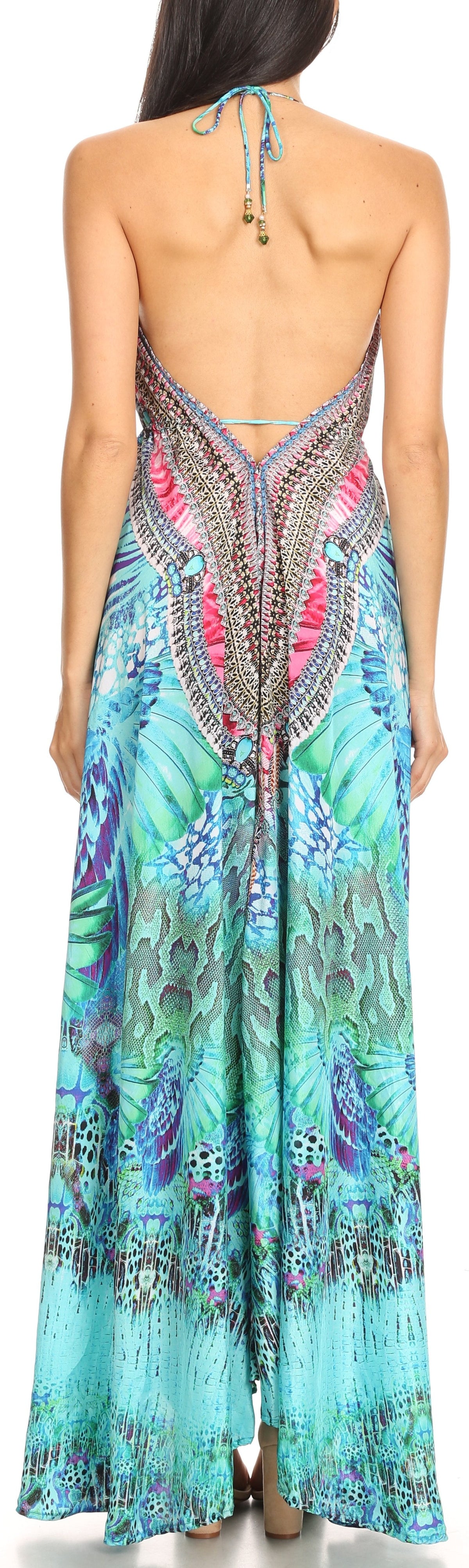 Womens Maxi High-low Halter Handkerchief Long Dress Beach Party