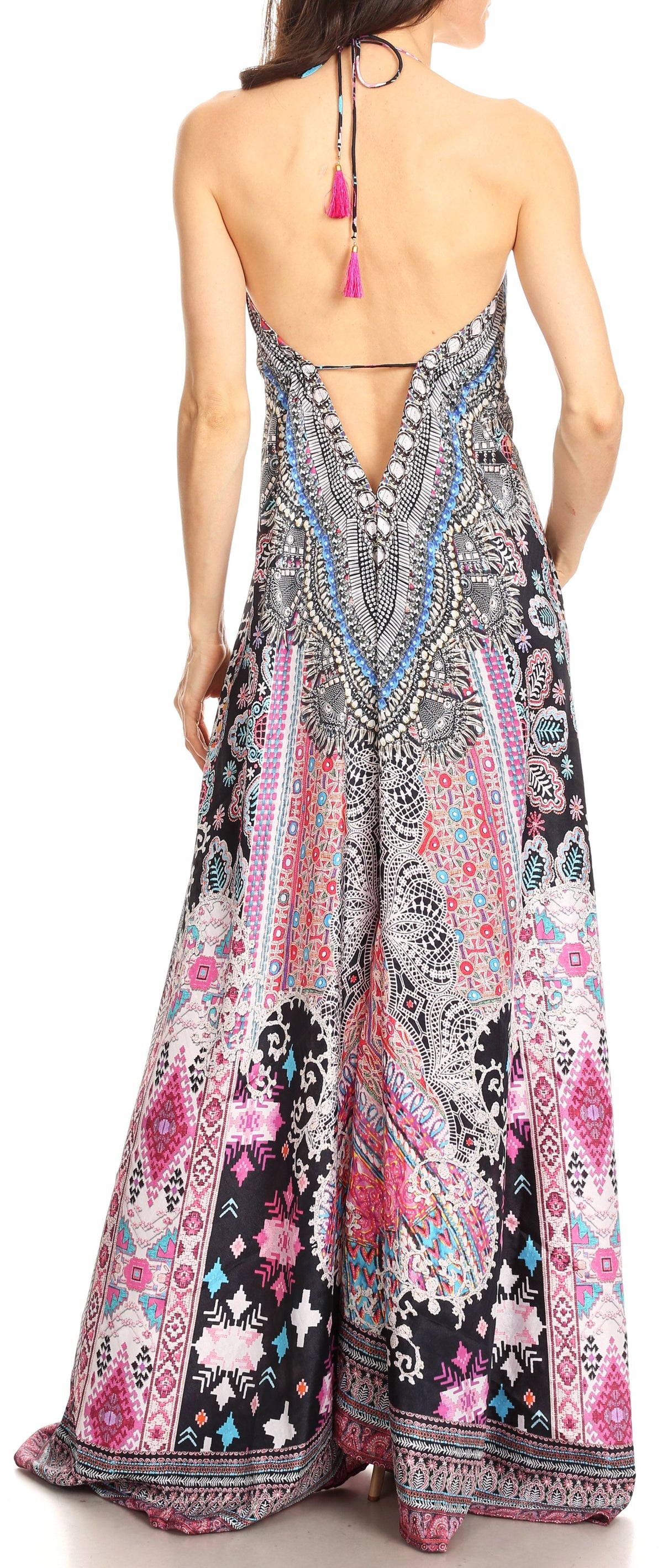 Womens Maxi High-low Halter Handkerchief Long Dress Beach Party