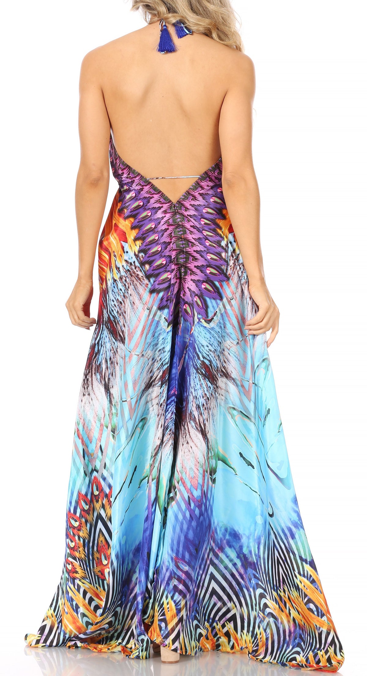 Womens Maxi High-low Halter Handkerchief Long Dress Beach Party