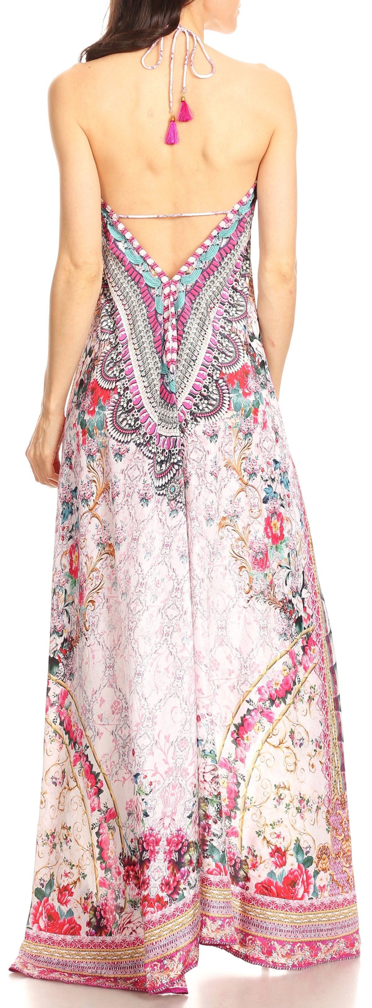 Womens Maxi High-low Halter Handkerchief Long Dress Beach Party