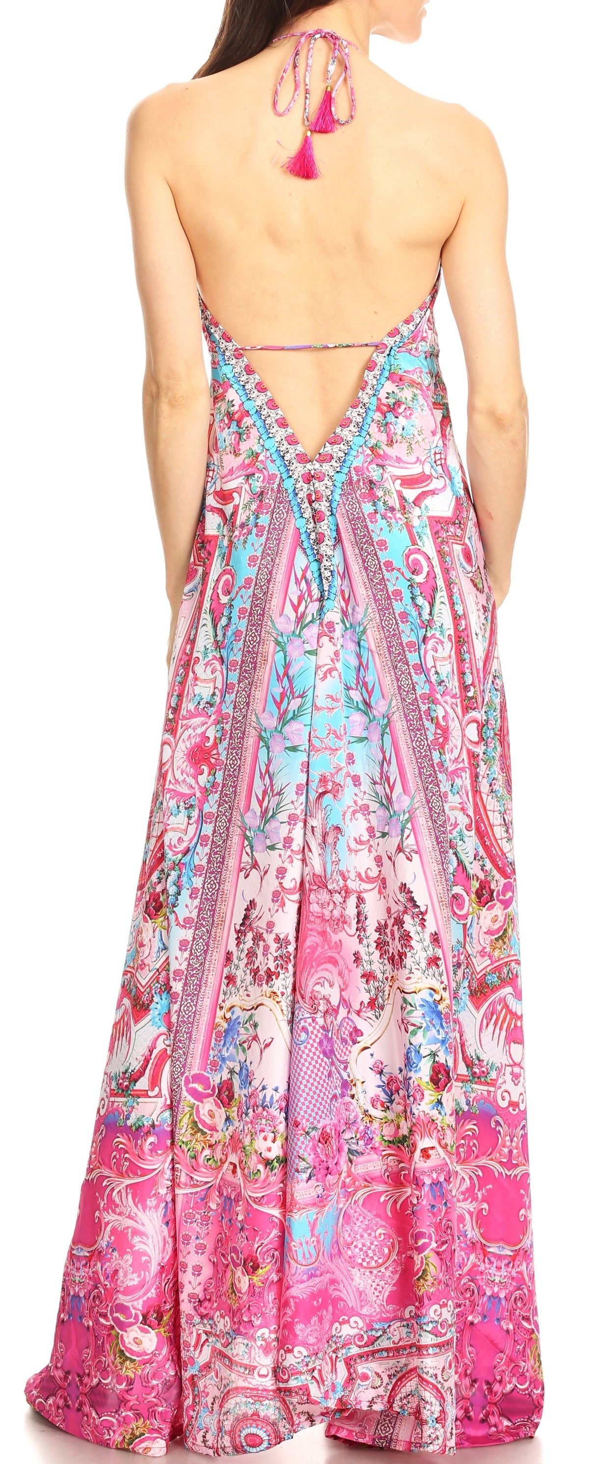 Womens Maxi High-low Halter Handkerchief Long Dress Beach Party