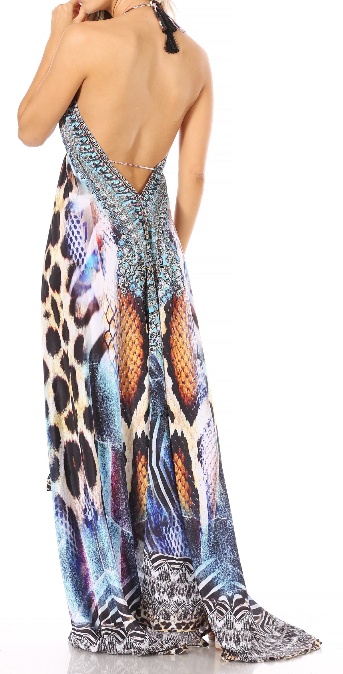 Womens Maxi High-low Halter Handkerchief Long Dress Beach Party