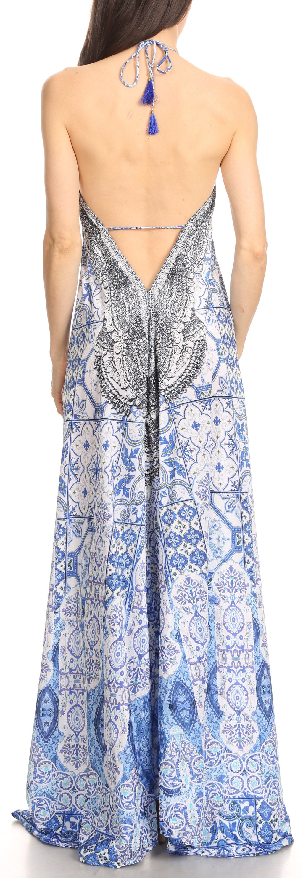 Womens Maxi High-low Halter Handkerchief Long Dress Beach Party