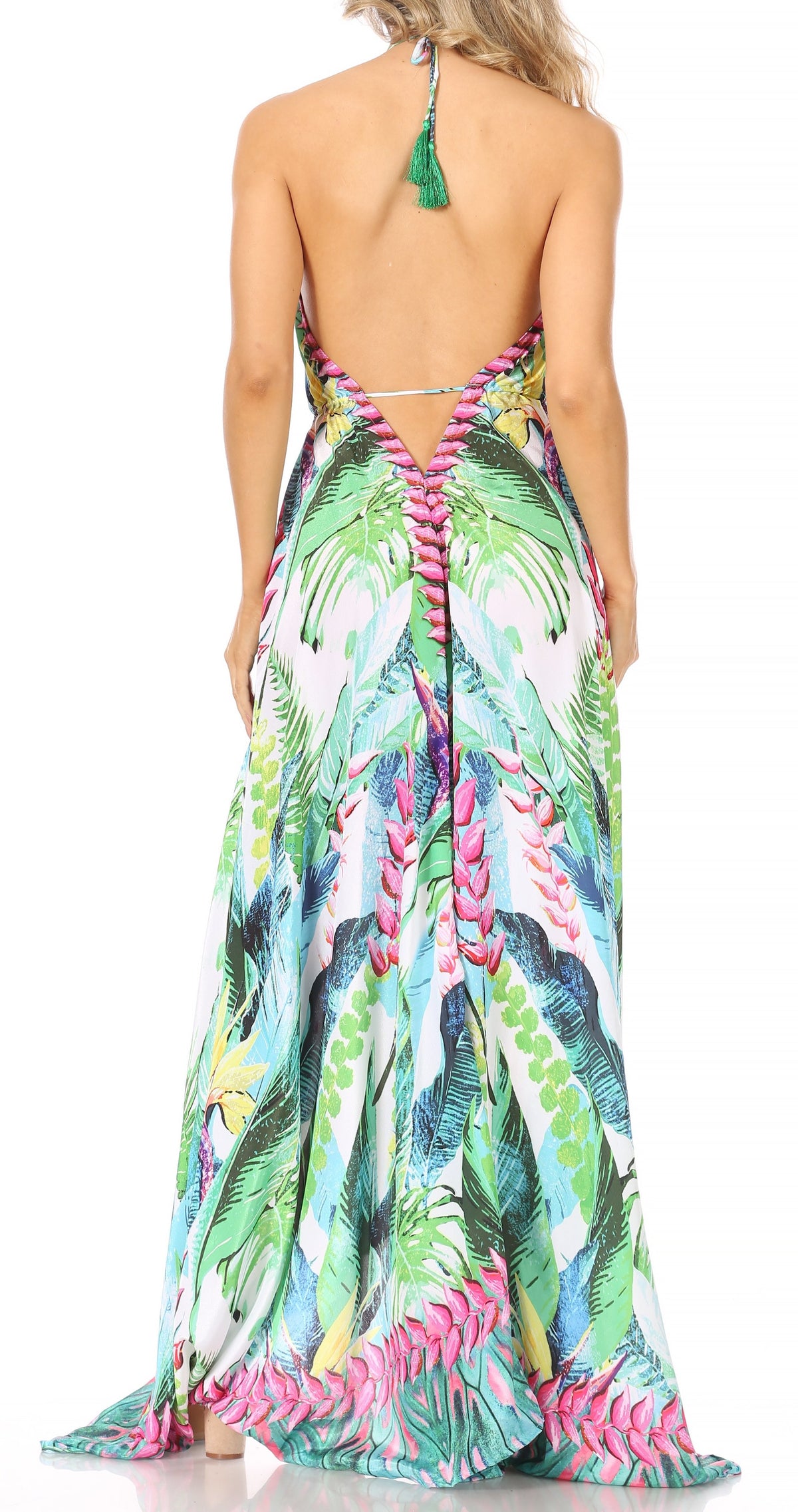 Womens Maxi High-low Halter Handkerchief Long Dress Beach Party