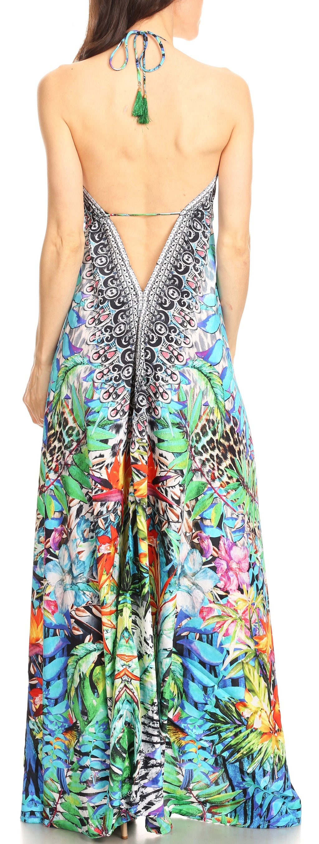 Womens Maxi High-low Halter Handkerchief Long Dress Beach Party