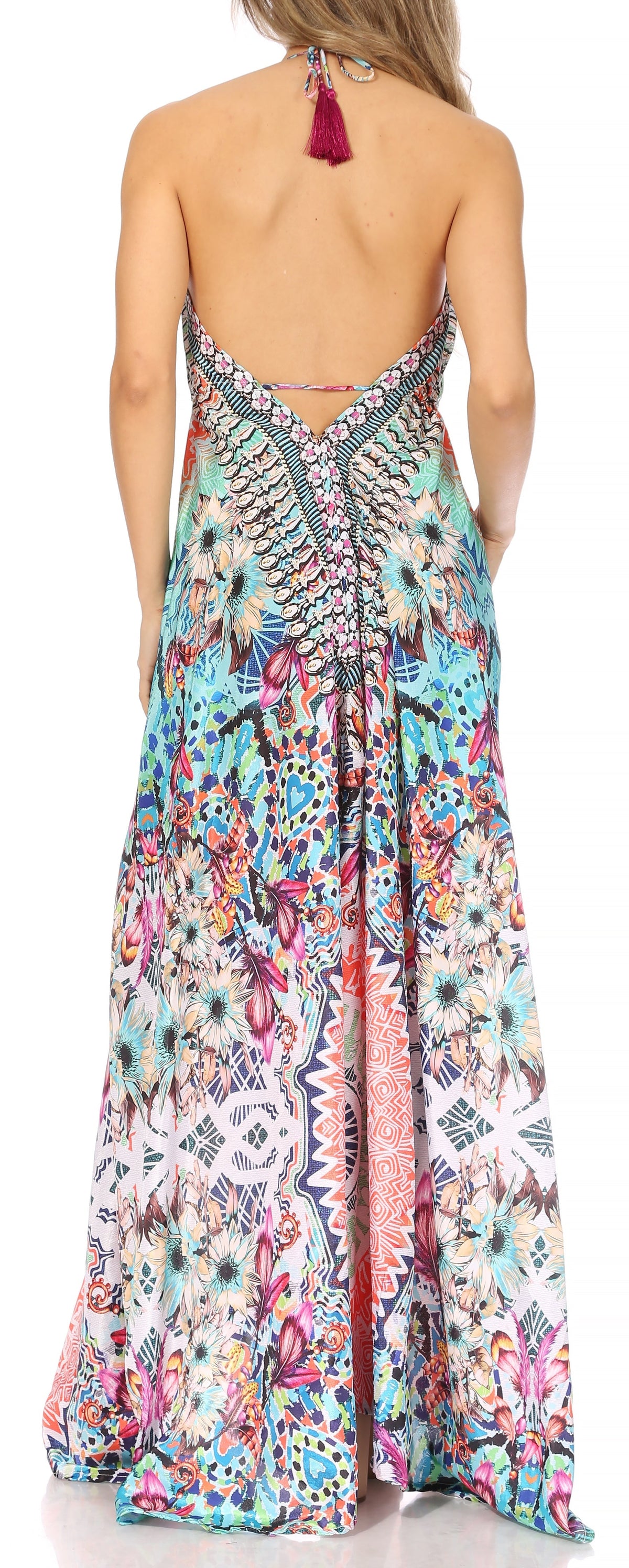 Womens Maxi High-low Halter Handkerchief Long Dress Beach Party