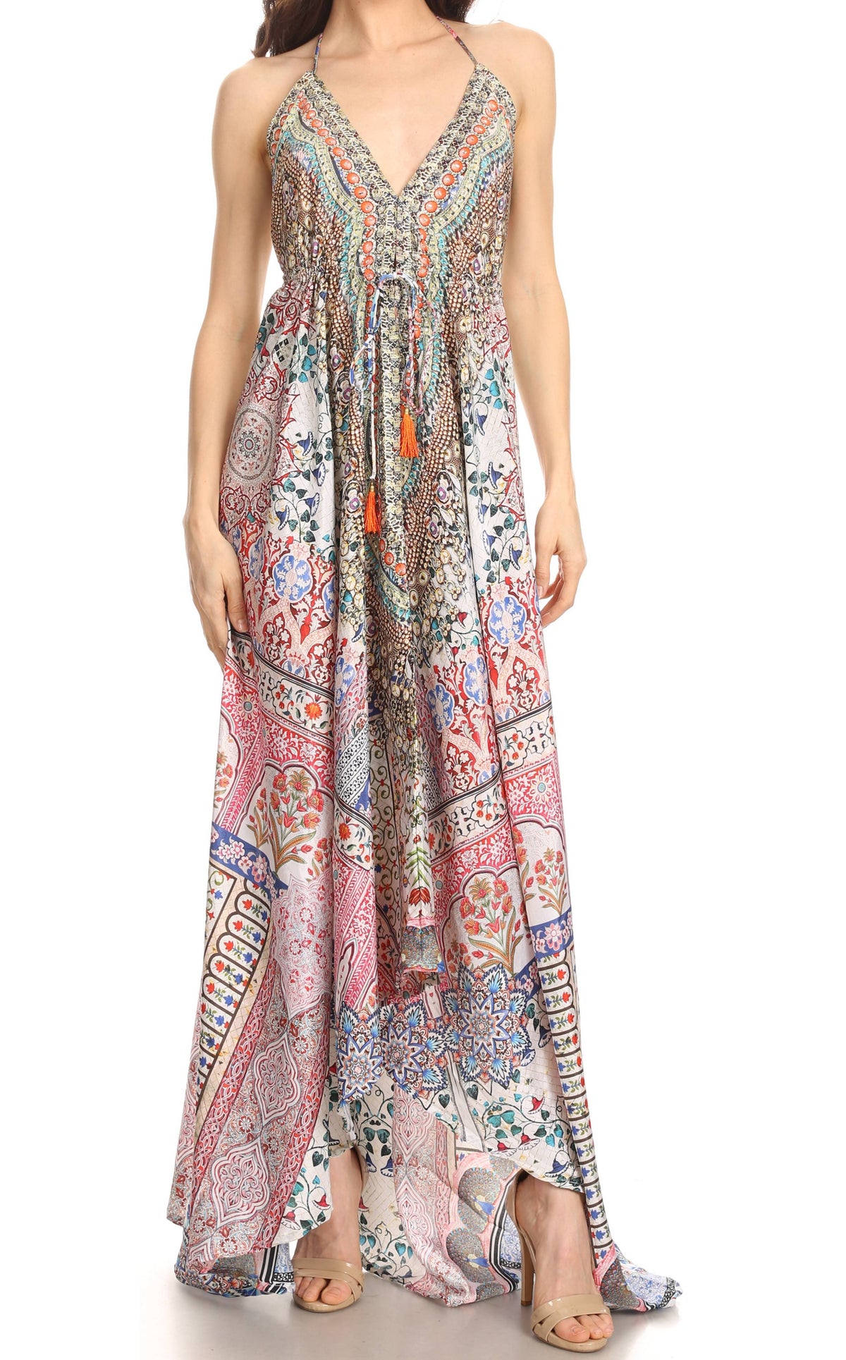 Womens Maxi High-low Halter Handkerchief Long Dress Beach Party