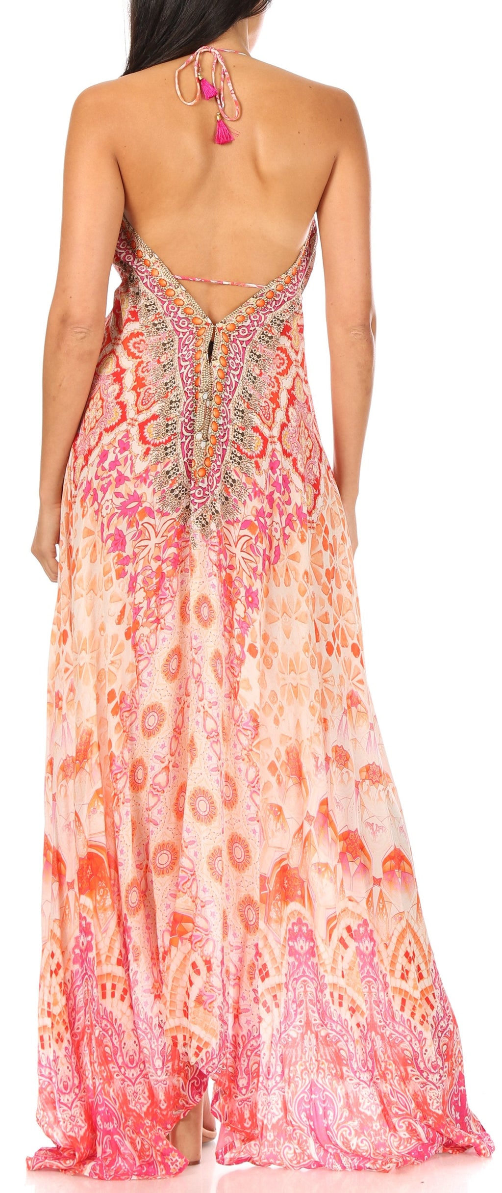 Womens Maxi High-low Halter Handkerchief Long Dress Beach Party