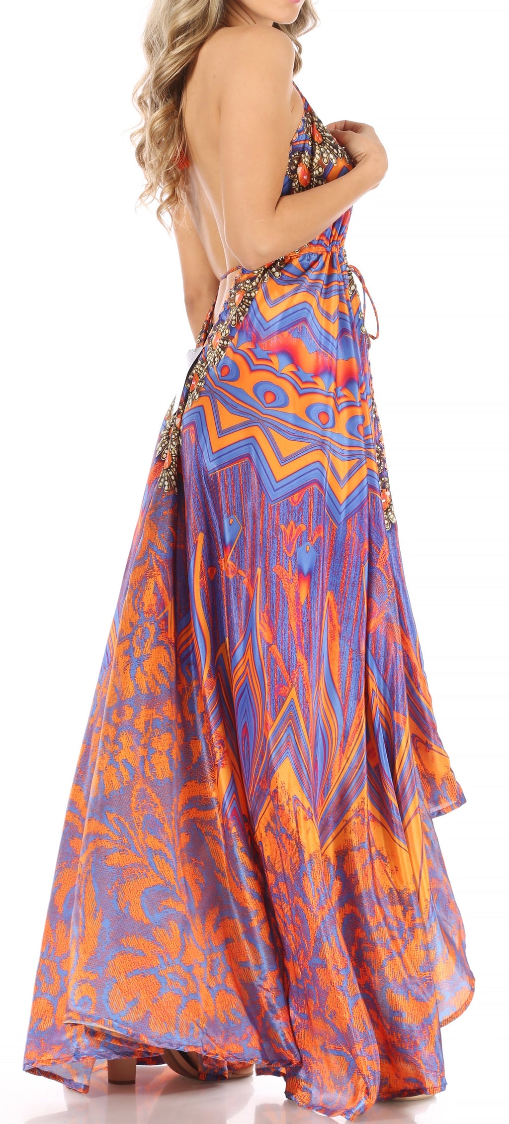 Womens Maxi High-low Halter Handkerchief Long Dress Beach Party