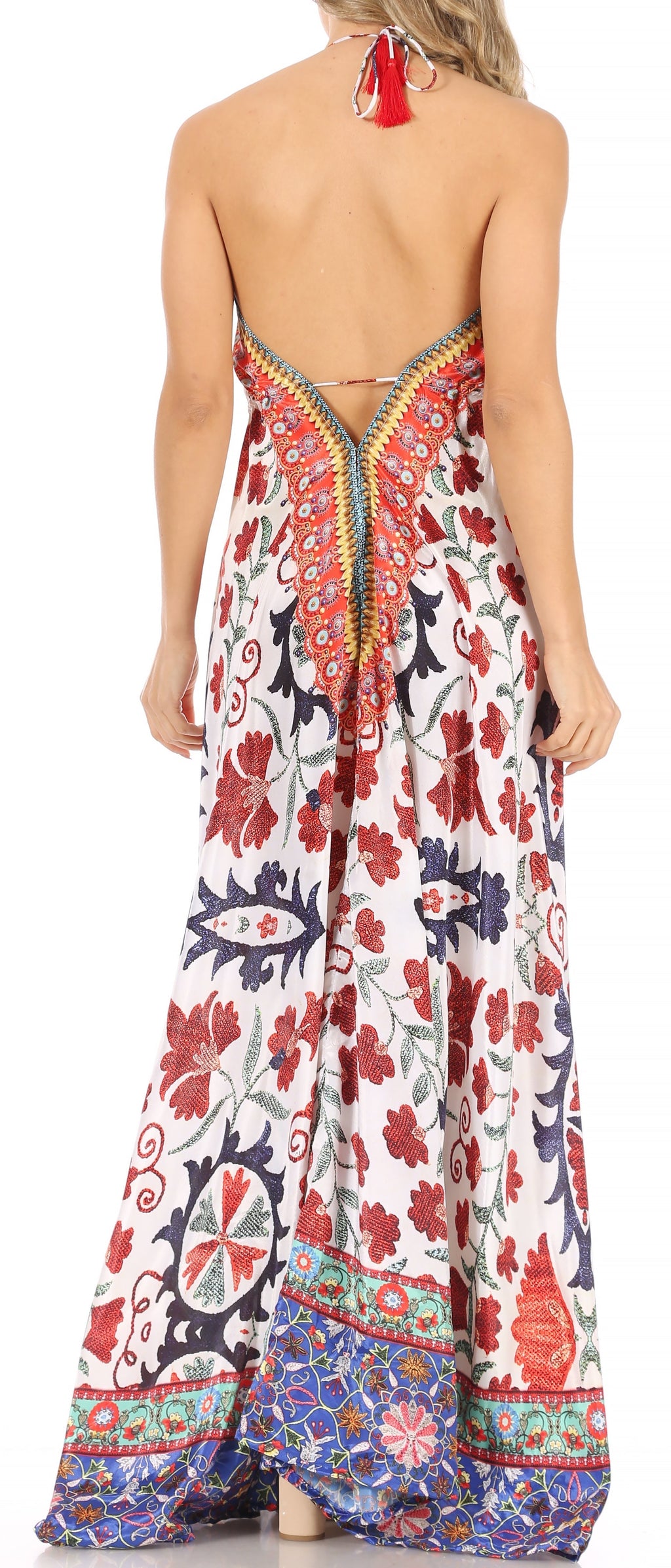 Womens Maxi High-low Halter Handkerchief Long Dress Beach Party