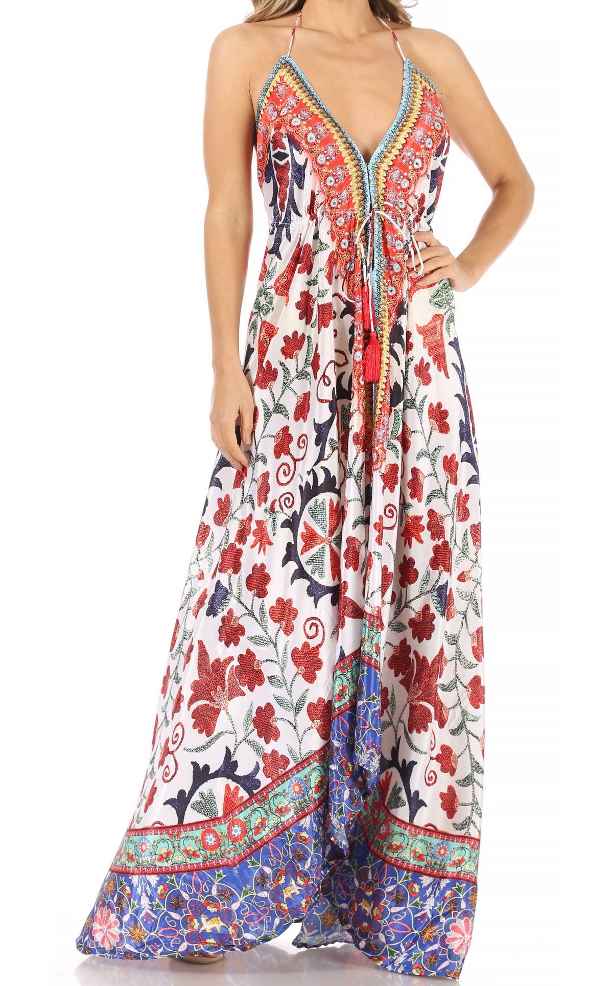 Womens Maxi High-low Halter Handkerchief Long Dress Beach Party
