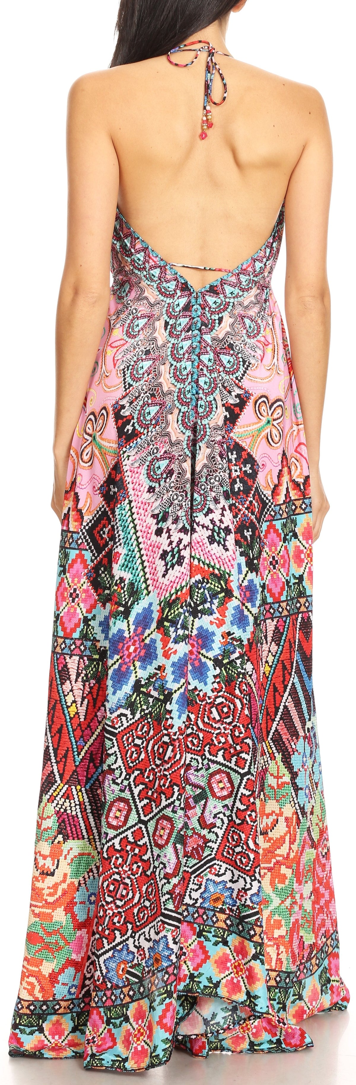 Womens Maxi High-low Halter Handkerchief Long Dress Beach Party