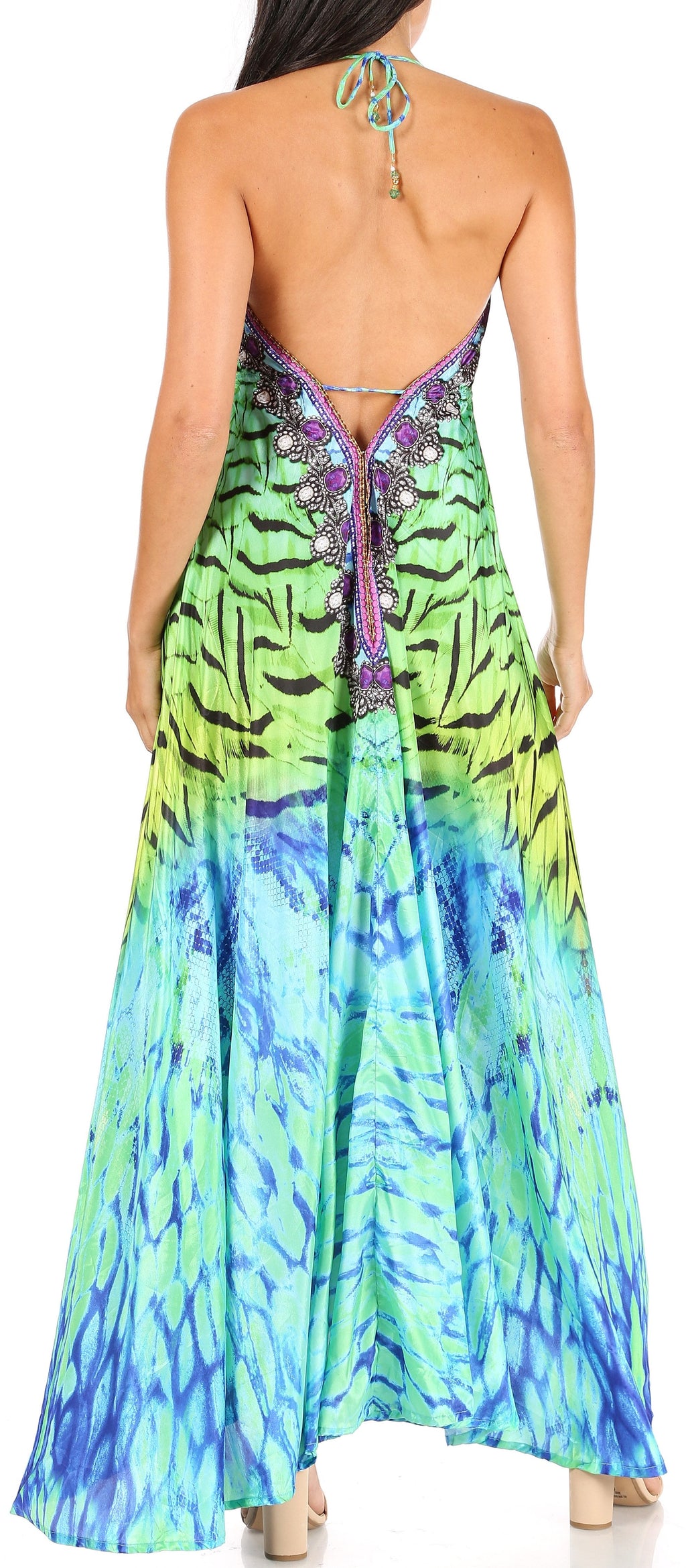 Womens Maxi High-low Halter Handkerchief Long Dress Beach Party