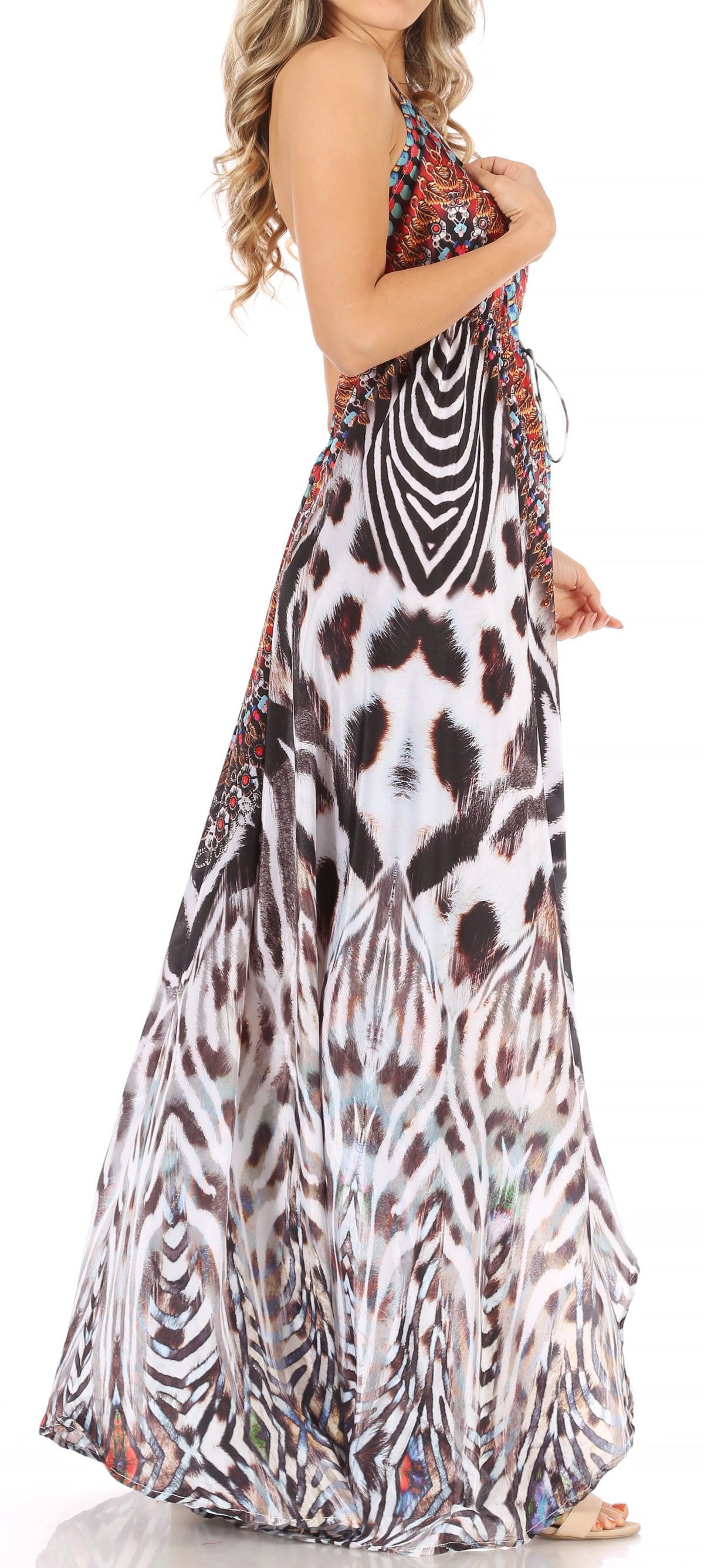 Womens Maxi High-low Halter Handkerchief Long Dress Beach Party