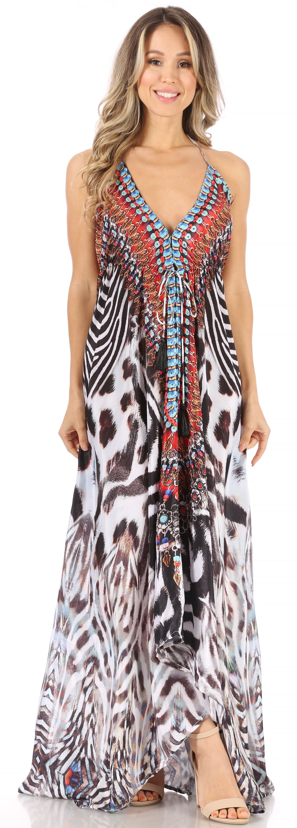 Womens Maxi High-low Halter Handkerchief Long Dress Beach Party