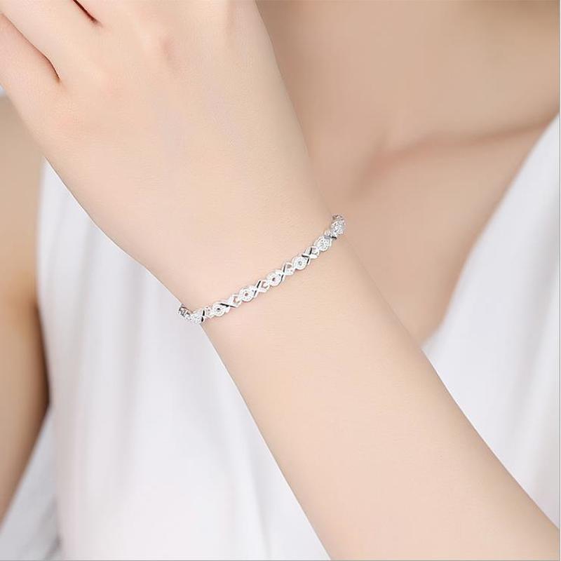 Top Quality Elegant 925 Sterling Silver Luxury Bracelet