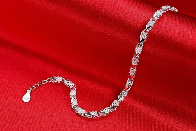 Top Quality Elegant 925 Sterling Silver Luxury Bracelet