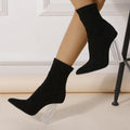 Chunky Heel Pointed Toe Shoes