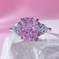Women's Sier Imported High Carbon Rhinestone Diamond Ring