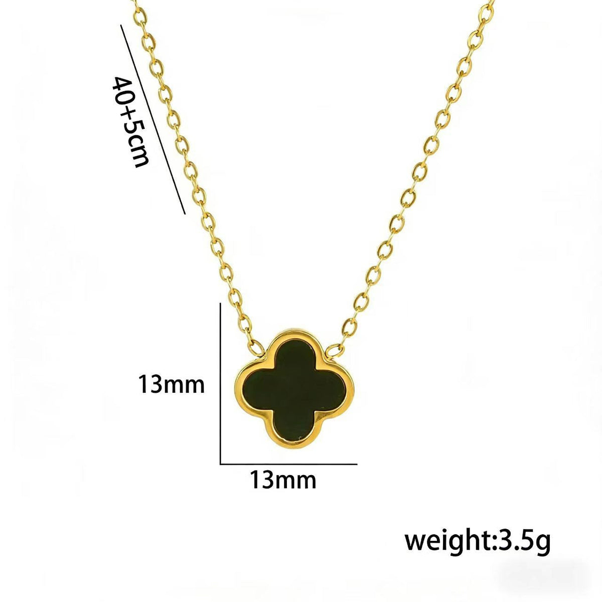 Women's Clover Titanium Steel Light Luxury Double-sided Necklace