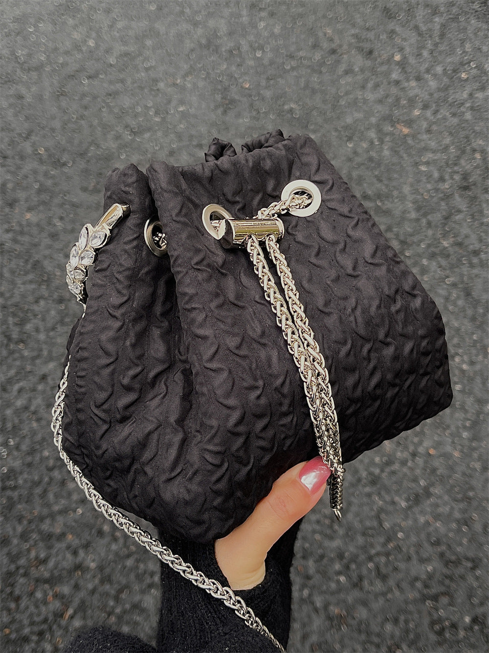 Rhinestone chain handbag