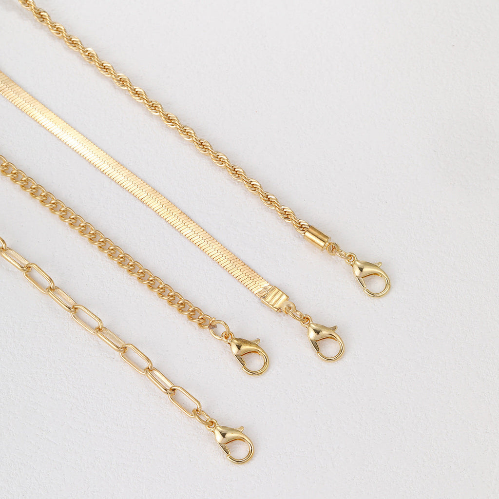 5-in-1 Layered Gold Necklace Set - Tarnish-Free 14k Gold Plated