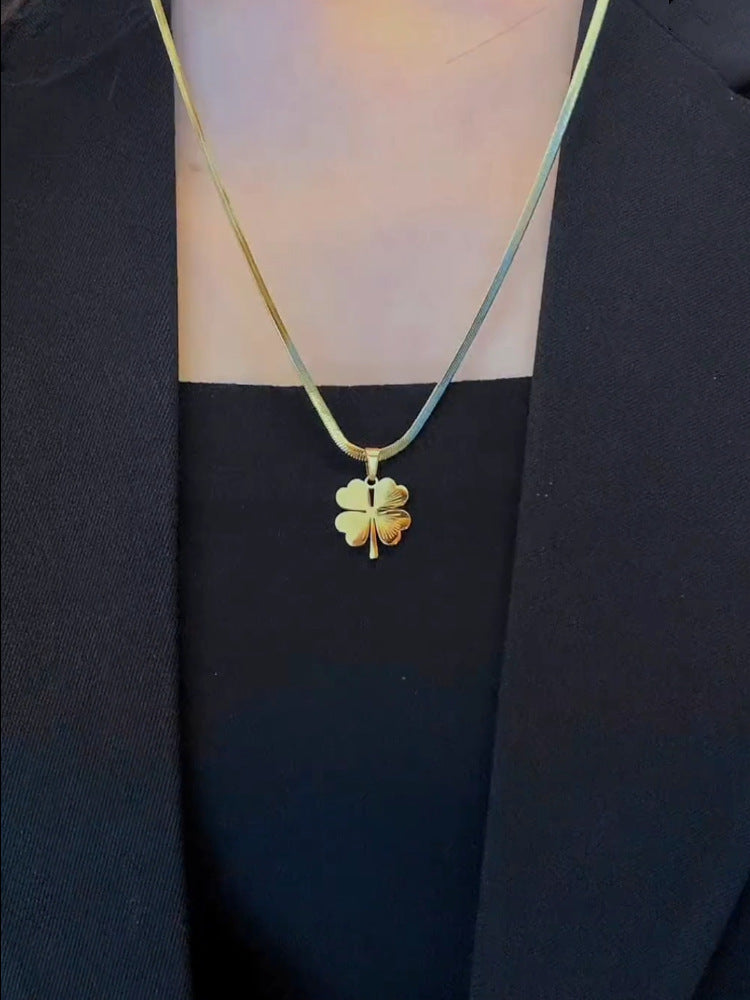Women's Four-leaf Flower Titanium Steel Luxury Necklace