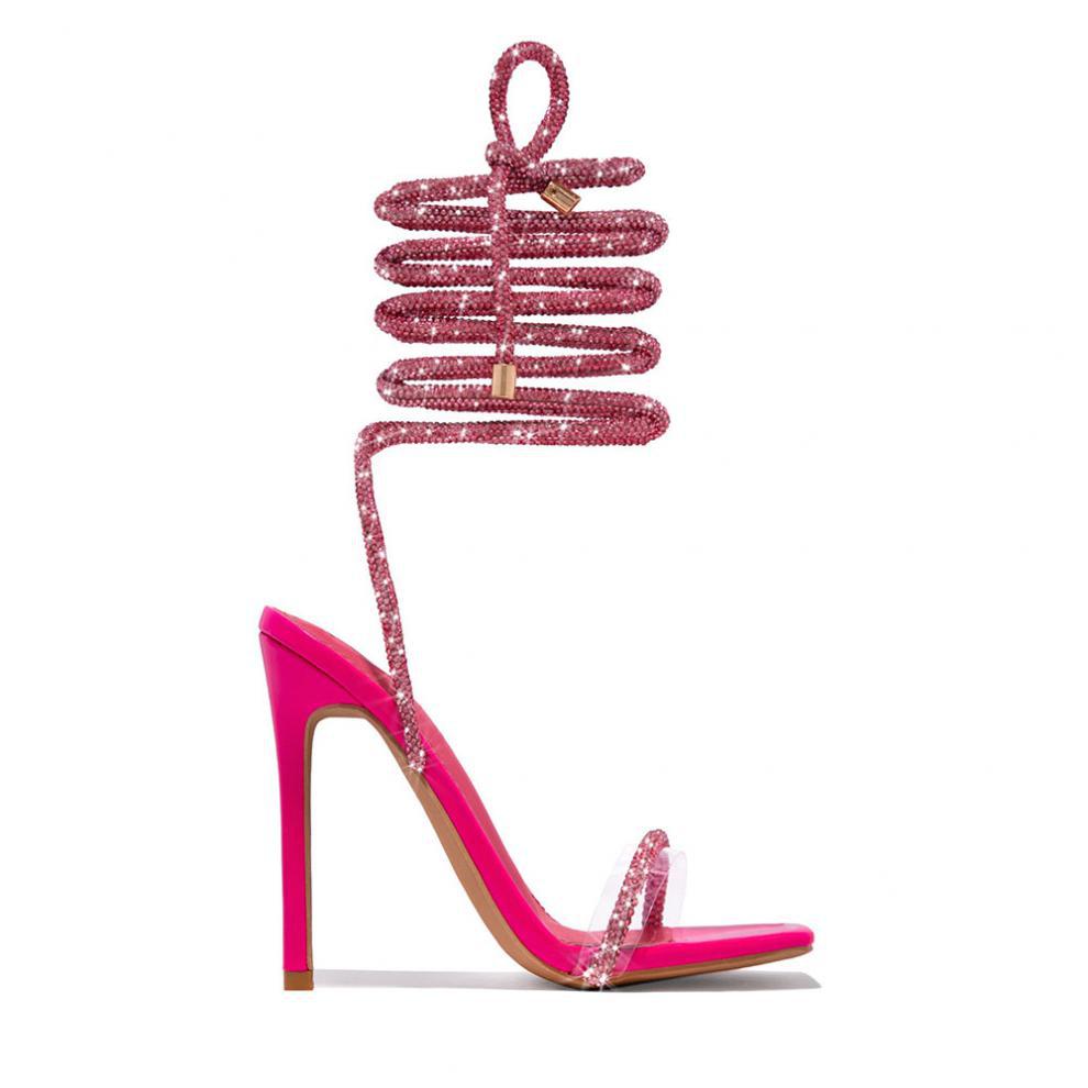 Lace-up Roman Pointed Stiletto Heel Women High Heel