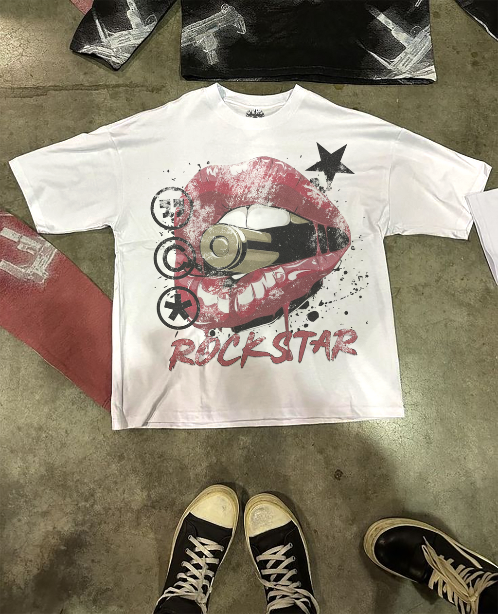Rockstar Streetwear White Cotton Tee