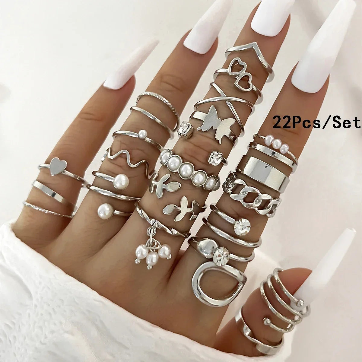 30Pcs Bohemian Geometric Knuckle Rings Set