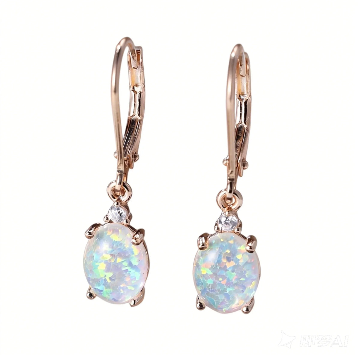 S925 Silver round Crystal Pearl Mother-of-Pearl Earrings